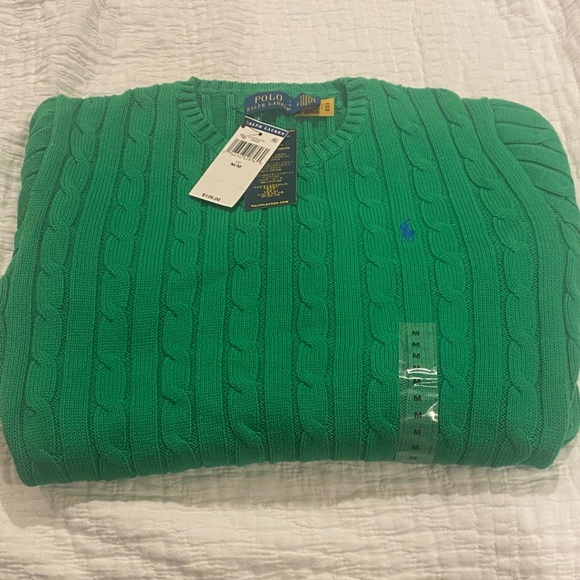 Polo by Ralph Lauren womens Vibrant Green Crewneck Sweater - Picture 1 of 7